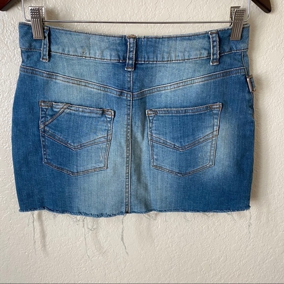 Zadig & Voltaire denim cutoff mini skirt sz small - Picture 13 of 13